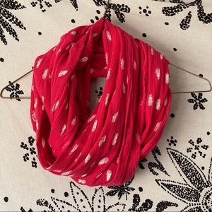 Aerie crinkle pineapple infinity scarf
